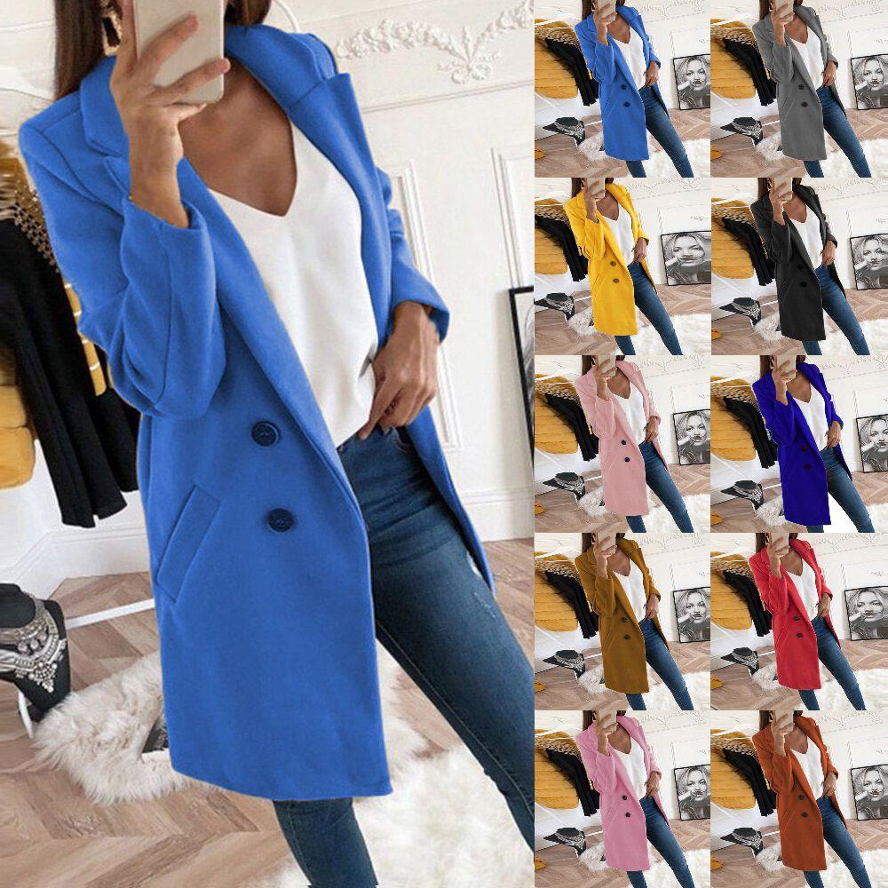 Stylish Womens Overcoat Trench Coat For Ladies In Plus Size With Long Warm Design