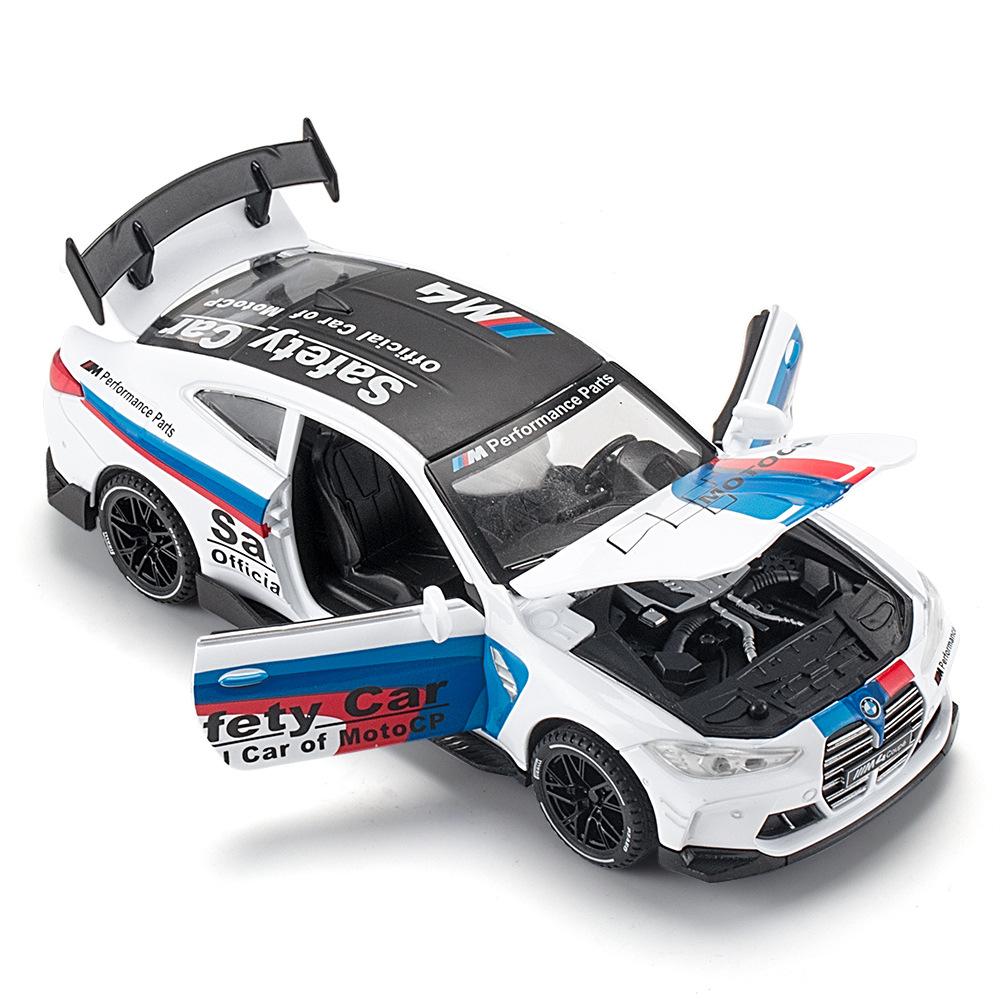 

1/32 BWM-M4 Модель автомобиля из сплава Высокая имитация литые игрушки со звуком и светом инерционные транспортные средства украшения игрушки для детей белый