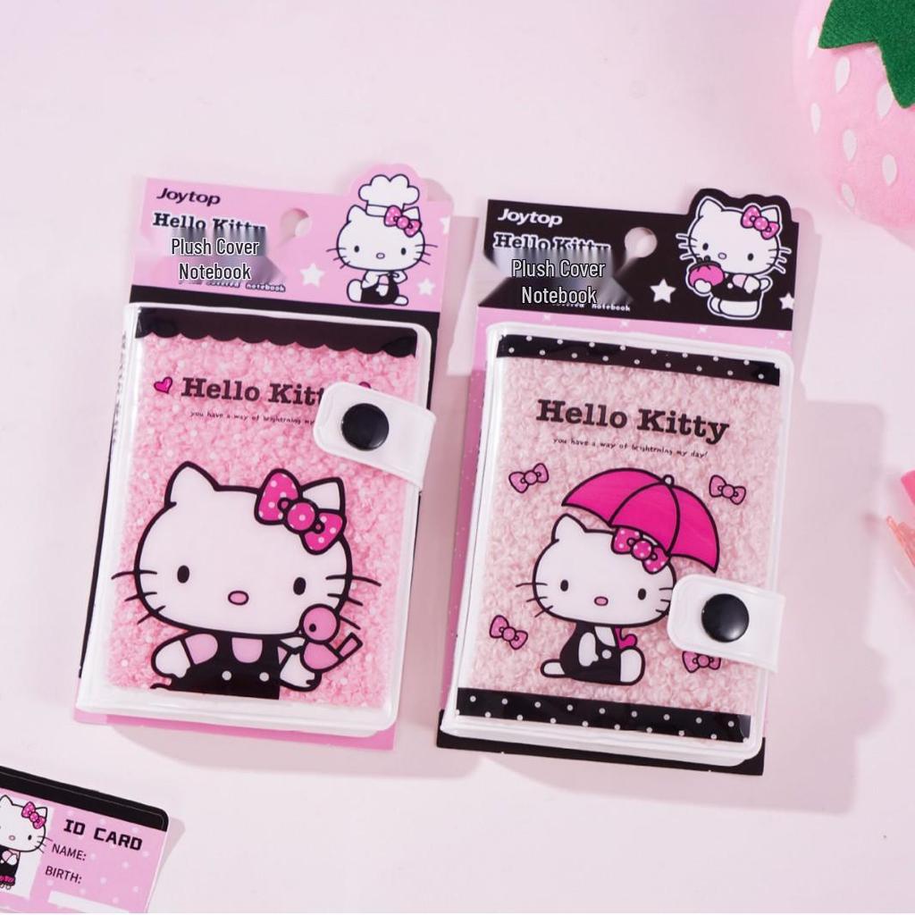 Hello Kitty Kawaii Plush Notebook - Cute Gel Cover Student Planner Diary