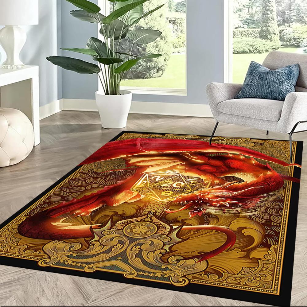 Dungeons & Dragons Floor Mat Design for Dining Room Kitchen Balcony Living Rooms Antislip Carpet Office home decor Spiritual Gift