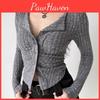 Collar Y2k Cardigan Women Knitted Sweater Coat Vintage Long Sleeve Single Breasted Top Autumn Fashion Girls Knitwear Jumper