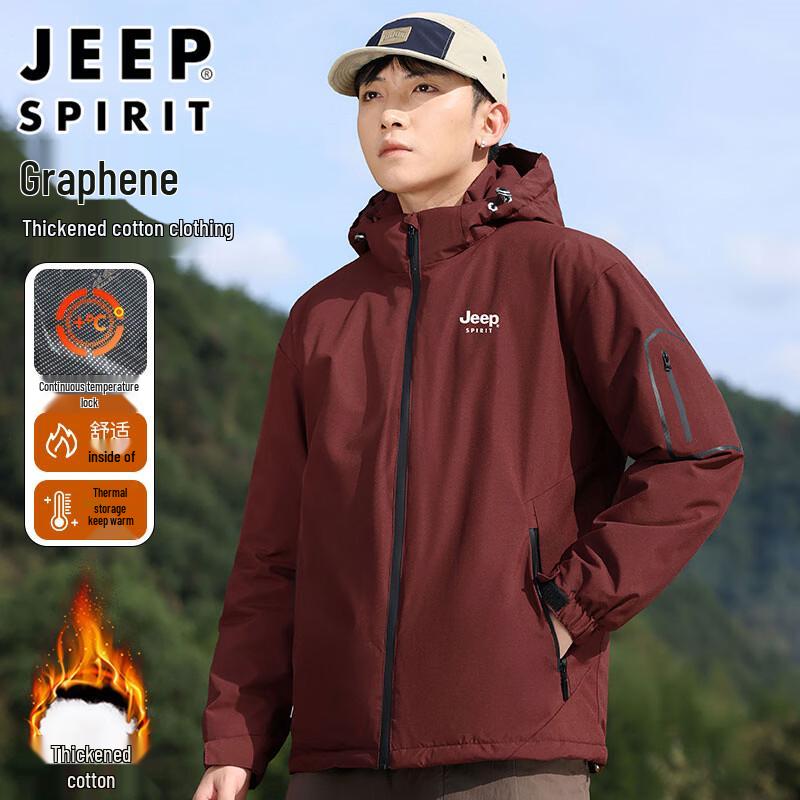 JEEP SPIRIT Men's Hooded Winter Padded Jacket