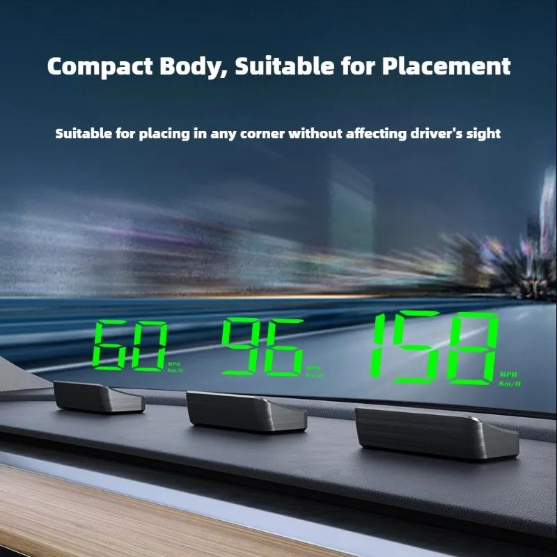 Car Speedometer HUD GPS Head Up Display Digital Speed Meter Windshield Projector for Vehicles Truck Auto Electronics Accessories