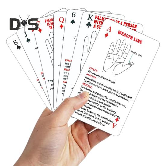Palmistry Fortune Telling Playing Cards Palmology Theme Fortune-Telling Deck Palm Reading Tarot Cards