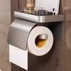 Neuer Aluminium-Toilettenpapierhalter Wandmontiert Lochfrei Rollenpapierhalter Ständer Aufbewahrung Toilettenpapierbox Badezimmerzubehör