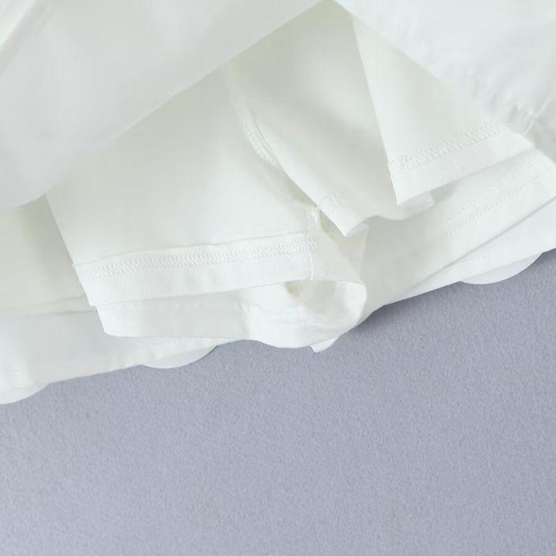 Kaslead New Women Clothes Western Style Fashion Simple Handmade Decorative Wafer Skirt Pants Mini Skirt