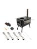Outdoor Portable Tent Camping Wood Burning Stove with Pipe For Tent Cooking