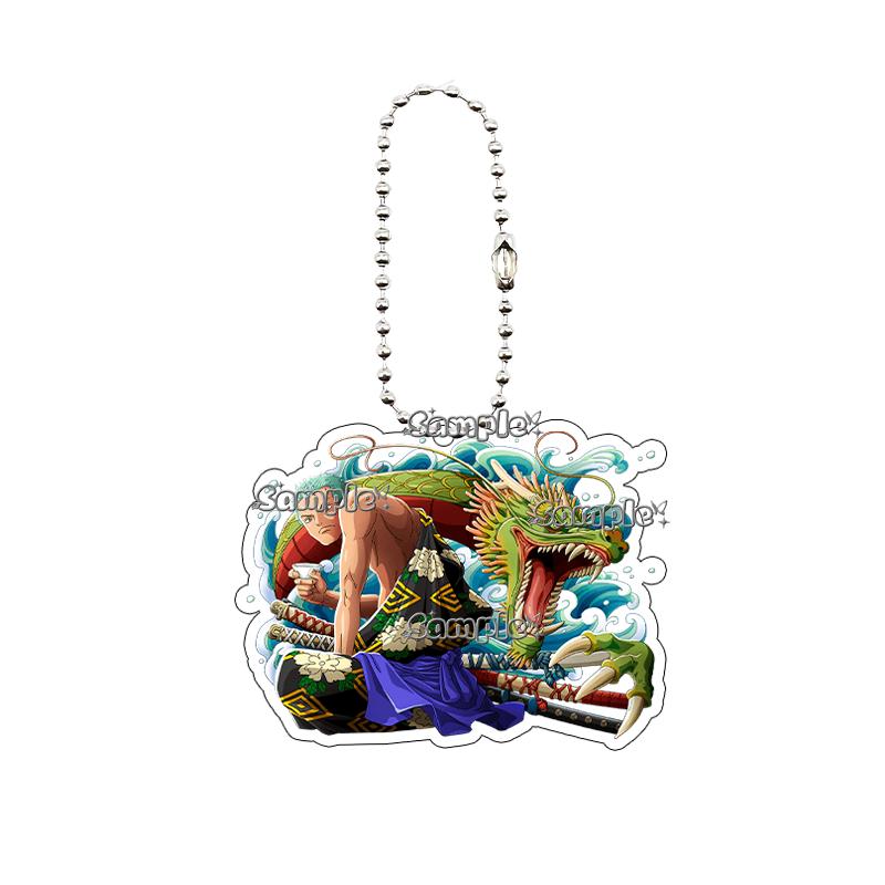 

Fashion Anime Zoro Nami Usopp Tony Tony Chopper Cartoon Q Version Acrylic Keychain Students Pendant Character Figure Decoration about 5cm