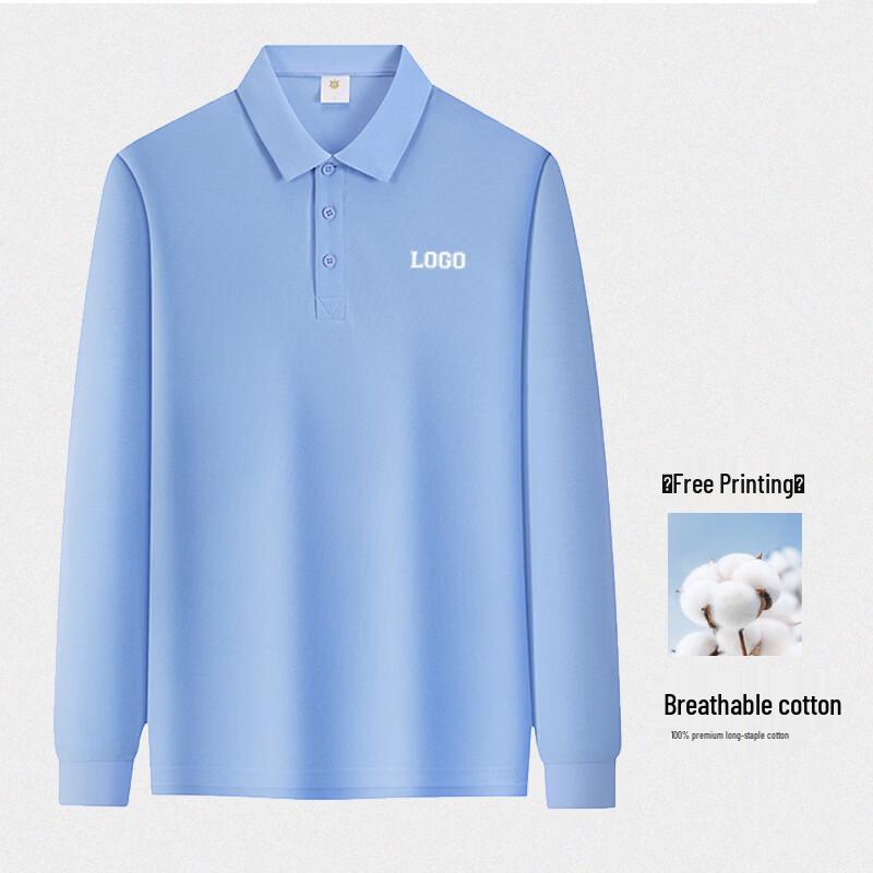 Unisex Breathable Long-Sleeve Polo Shirt