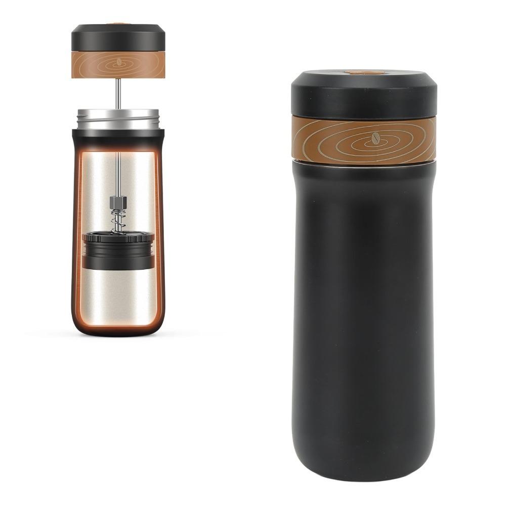 Double Wall Portable Coffee Pot Stainless Steel Travel Coffee Maker Outdoor Traveling