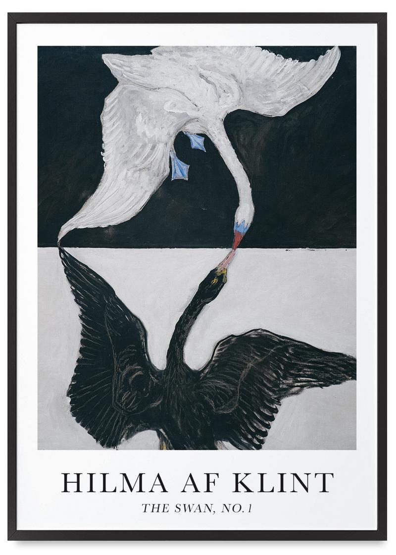 

Постер хільма аф клінт лебідь білий чорний 21x30 cm