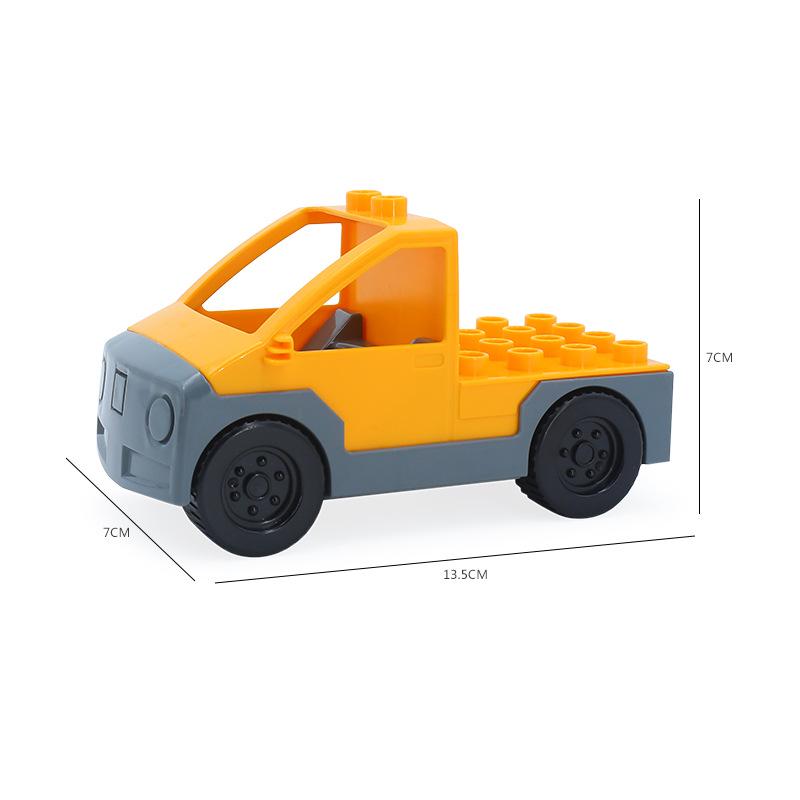 Yidu Large Particle Building Blocks: Motorcycle, Fire Truck, Airplane, Forklift Vehicle Toys