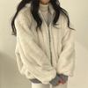 Women's Winter Coat Fleece Lined Reversible Parka Jacket Hooded Zip-Up Coat with Pockets Casual Warm Outerwear
