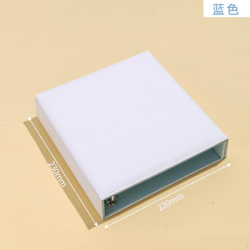 A5 Wide Binder Macaroon Photocard Holder Kpop PU Leather Magnetic Edge Photo Card Collect Book 3inch 4grid Photo Album Korean