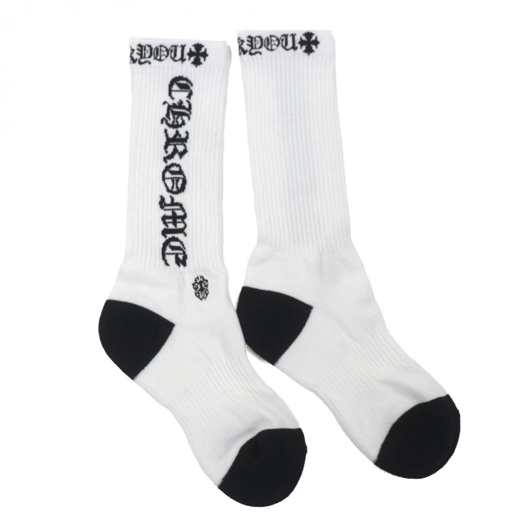 Makelloses CHROME HEARTS SOCKS-U-SPORT Dagger Bestickt 3-Paar-Set weiß Herren S Gebraucht