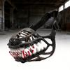 Dog Costume Muzzle with 3D Devil Face and Faux Teeth, Adjustable Head Strap for Halloween Parties and Pet Photoshoots