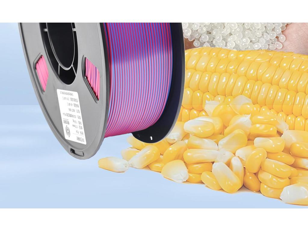 Dual-Color Silk PLA 3D Printing Filament, Non-Clogging & High Toughness, Imitation Metal, 1.75mm, 1kg