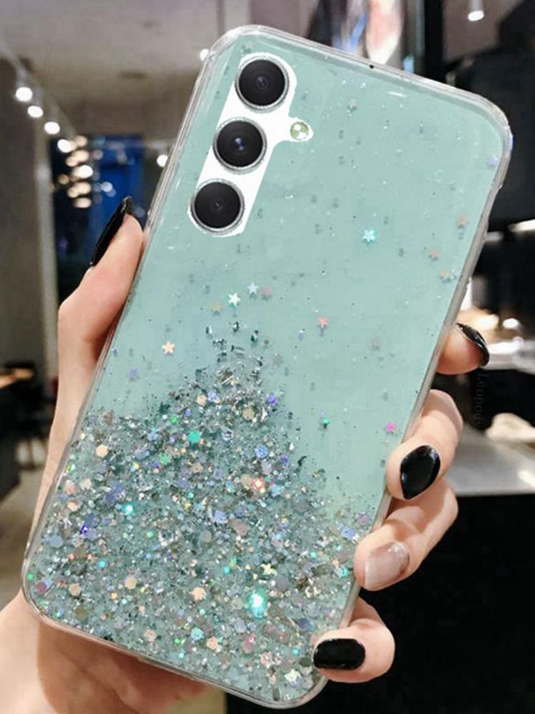 Luxus Bling Glitter Telefon Fall Für samsung galaxy A14 A24 A34 A54 S23 ULTRA PLUS + A546B A245f A145F Weiche Volle Abdeckung zurück