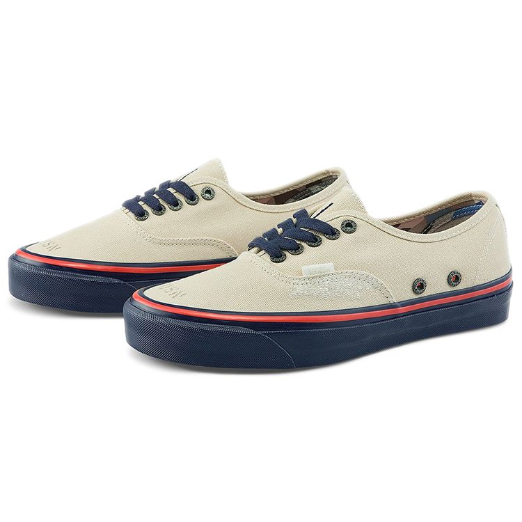 Nigel Cabourn X Vans OG Authentic LX USN Unisex Sneakers Brown Worn-White Navy VN0A4BV99RE
