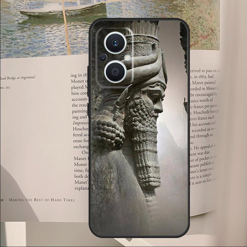 

Assyrian Statue lamassu Art Cover For OPPO Reno 13F 11F 12F 14F 11 12 13 14 Pro 7 8 Lite OPPO Find X6 X5 X8 X9 Pro Case OPPO Reno12 F