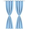 VidaXL Rideau avec œillets métalliques 2 pcs 135 x 175 cm Turquoise