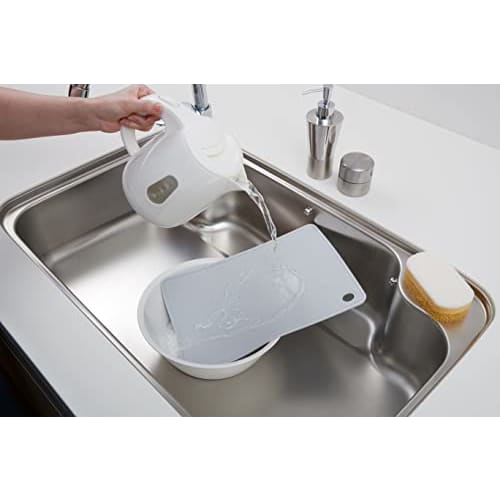 R(R) Silikon Schneidebrett, Leicht und Kompakt, Schwebende Aufbewahrung, SM-812 Silikon Schneidebrett, Mittel, Hellgrau