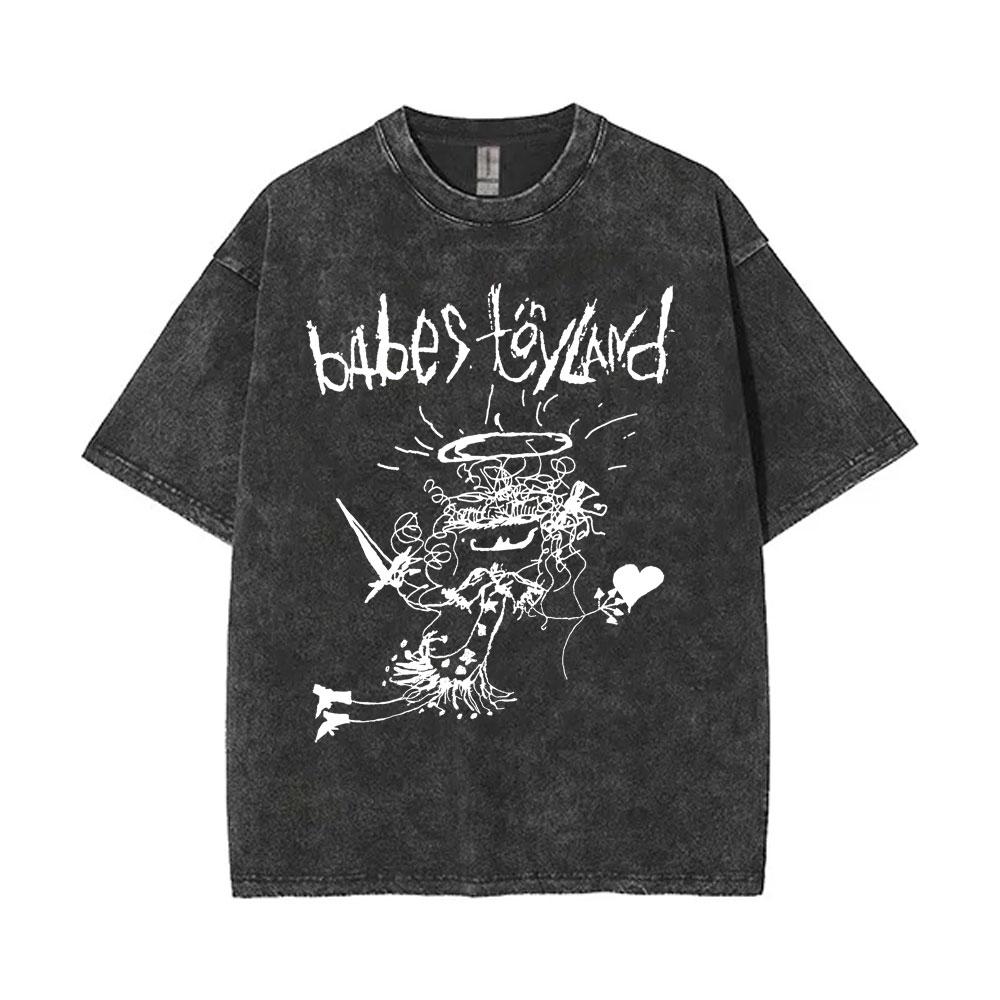 Limited Hole Courtney Love Vintage Gewaschene T-Shirts Herren Damen Alternative Grunge Rockband T-Shirt Übergroße T-Shirts Streetwear