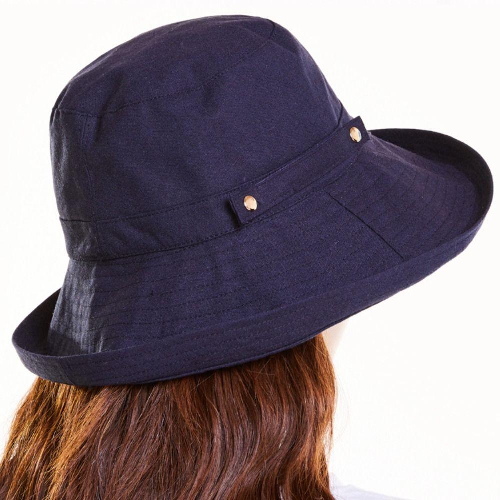 Cotton Linen Women's Sunshade Hat Wide Brim Windproof Hat Versatile Fisherman's Hat  Garden