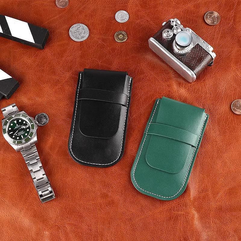 Scratch-Resistant PU Leather Watch Storage Case with Flip Cover for Quartz Wristwatches