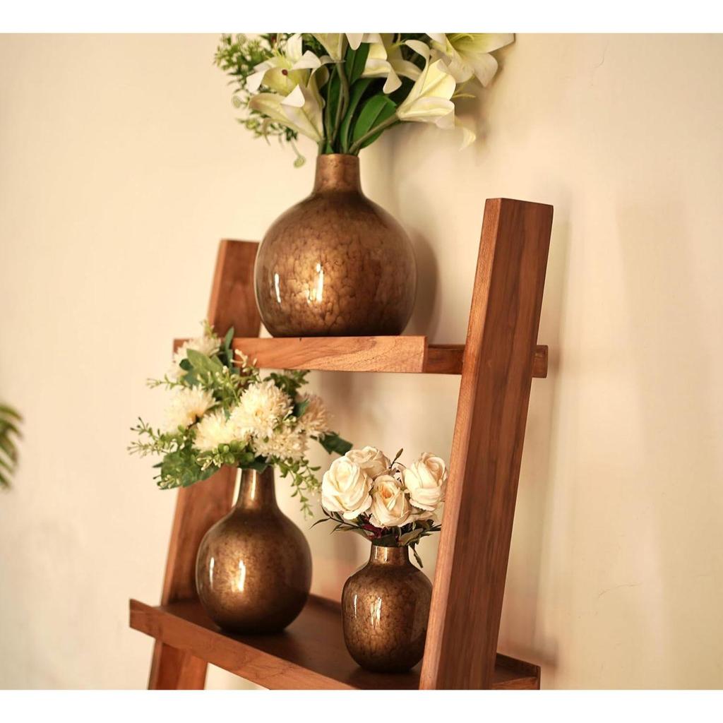 Metal Flower Vase for Home Decor| Decoration Item for Living Room Office| Table Decorative Flower Pot for Gifting | (Flowers Not Included)