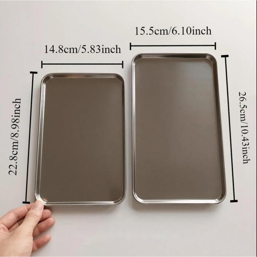 Fruit Meat Cake Dessert Plate 304 Stainless Steel Spitting Bone Dish New Storage Shallow Tray