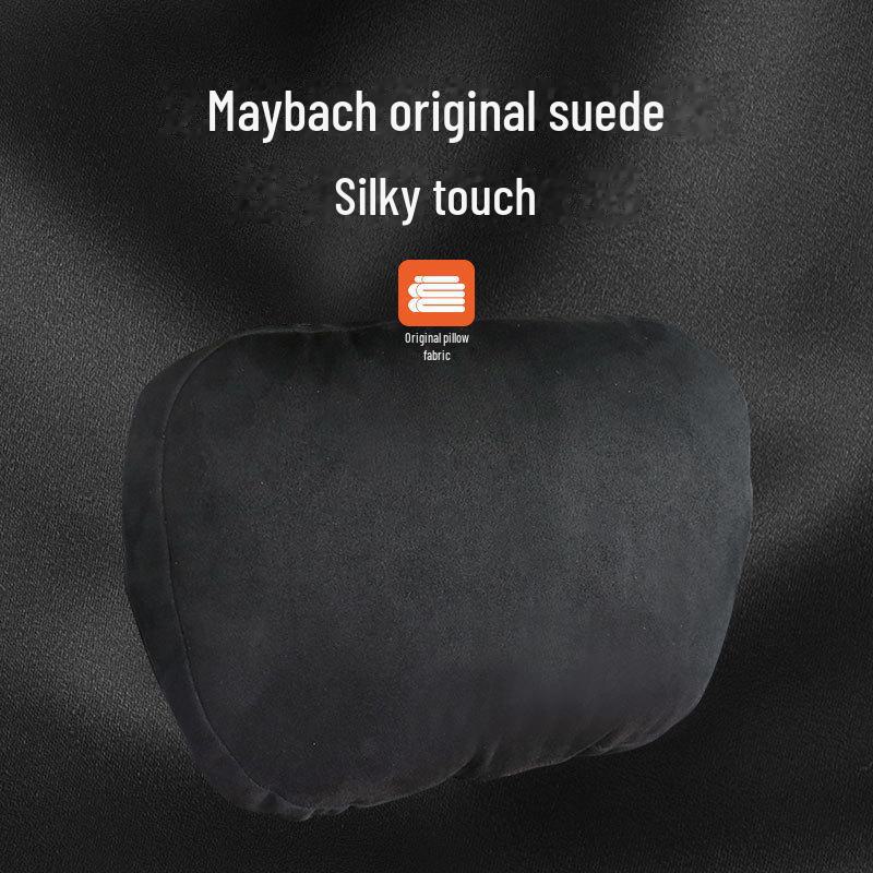 

Подушка-подголовник для автомобильного сиденья S-Class Suede - универсальная мягкая подушка для всех сезонов чёрный