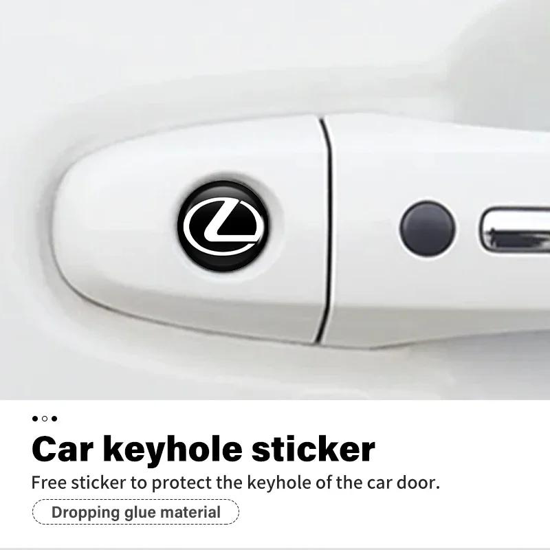 2026 Hot Interior Stickers For Lexus GX470 LS400 LX470 LX570 RC350 UX250h ES350 RX450h 8pcs Car Door Keyhole Cover Sticker Unive JM3