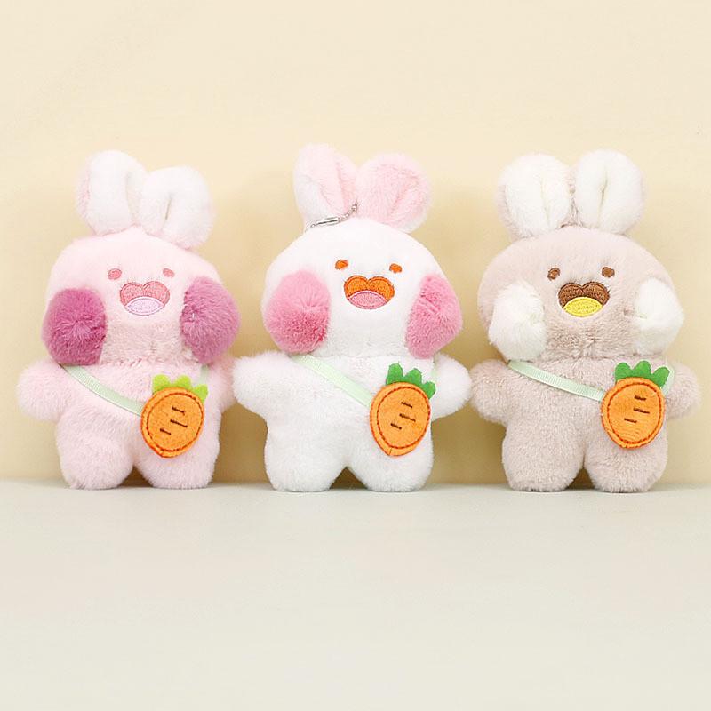 Adorable Plush Bunny Keychain Soft Stuffed Rabbit For Handbags And Backpacks