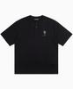 SAINTPAIN Sp Double Cross Heavyweight Henley Neck Short Sleeve Tee Black