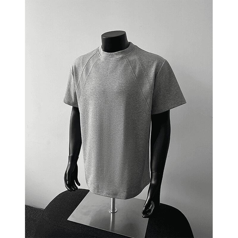 Men's T-shirt, Short-sleeved, Casual Sports Style, Crew Neck Short-sleeved for Men Daily Wear Solid Color Cotton Poly Crew Neck T-shirt for Men