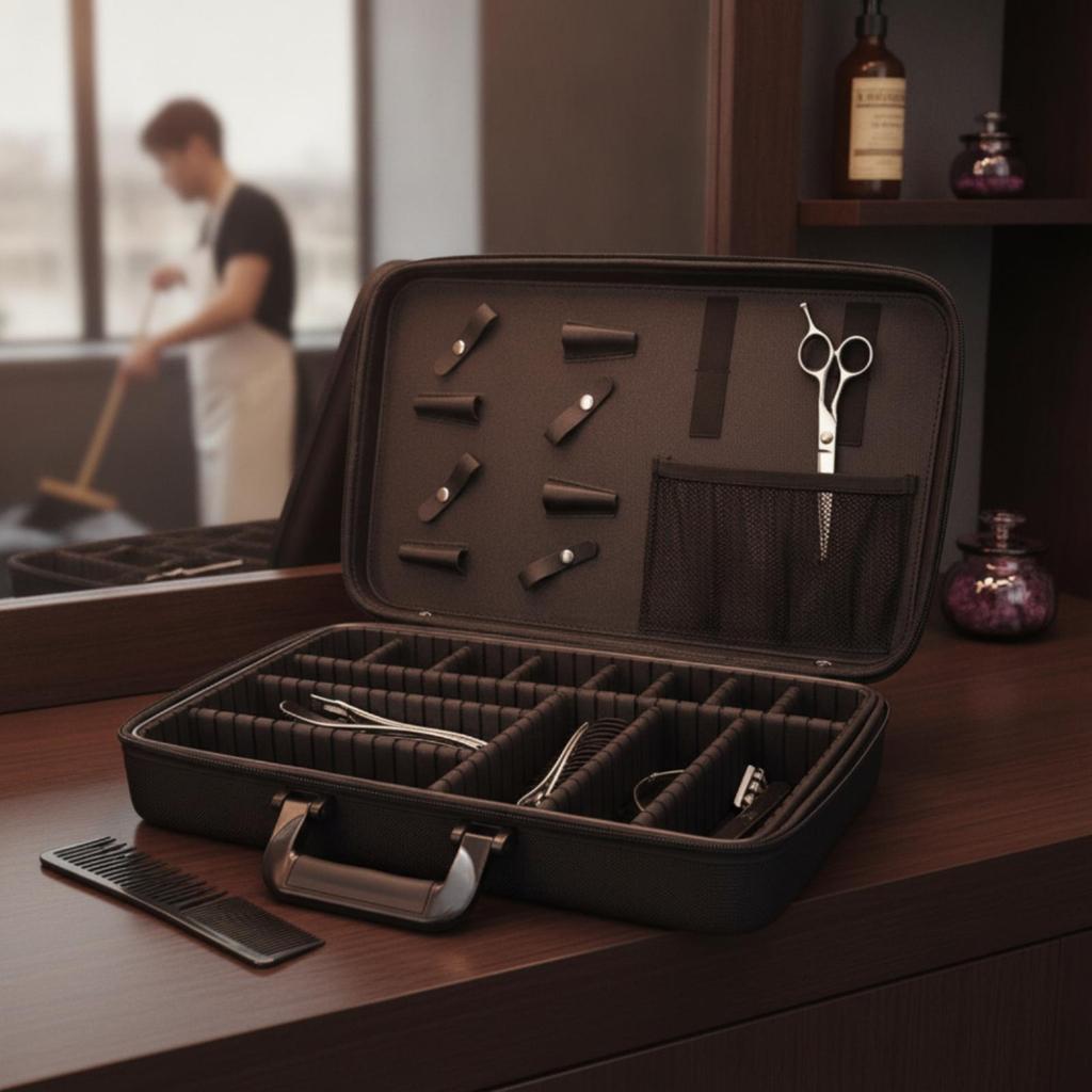 Hairstyling Tool Case HardSided Storage Bag with Dividers Padded for