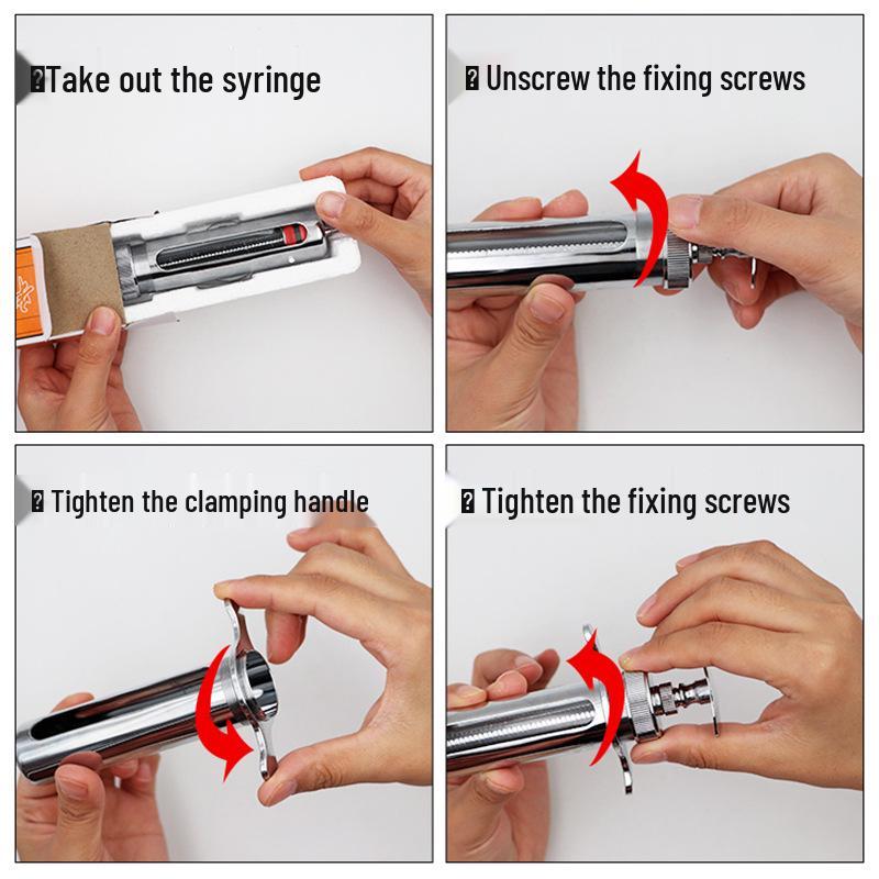Veterinary Stainless Steel Syringe - 10ml/20ml Breeding Equipment for Pig Farming.