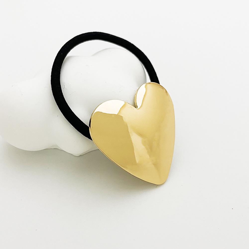 U-Shaped Minimalist Alloy Hair Tie with Bright Finish for Ponytails - European & American Style