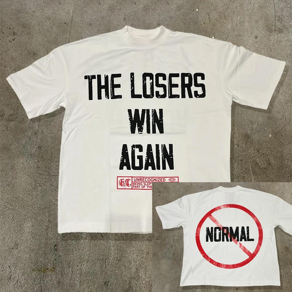 

90s Streetwear Retro Harajuku Fashion Brand Letter Print Short-sleeved Tops Men Y2k American Street Hip-hop Loose T-shirts Women 4XL