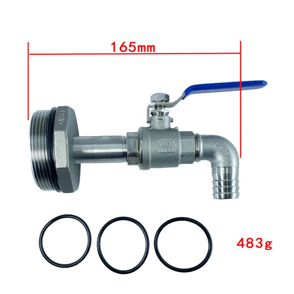 Drum Faucet Dn50 Stainless Steel 90 Degree 2" Stainless Steel Barrel Faucet
