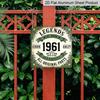 2D Flat - 1pc, Vintage Metal Panel, Outdoor Panel and Wall Decoration, 1961 Commemorative Plaque, Porch Entrance Decoration, Courtyard Fence