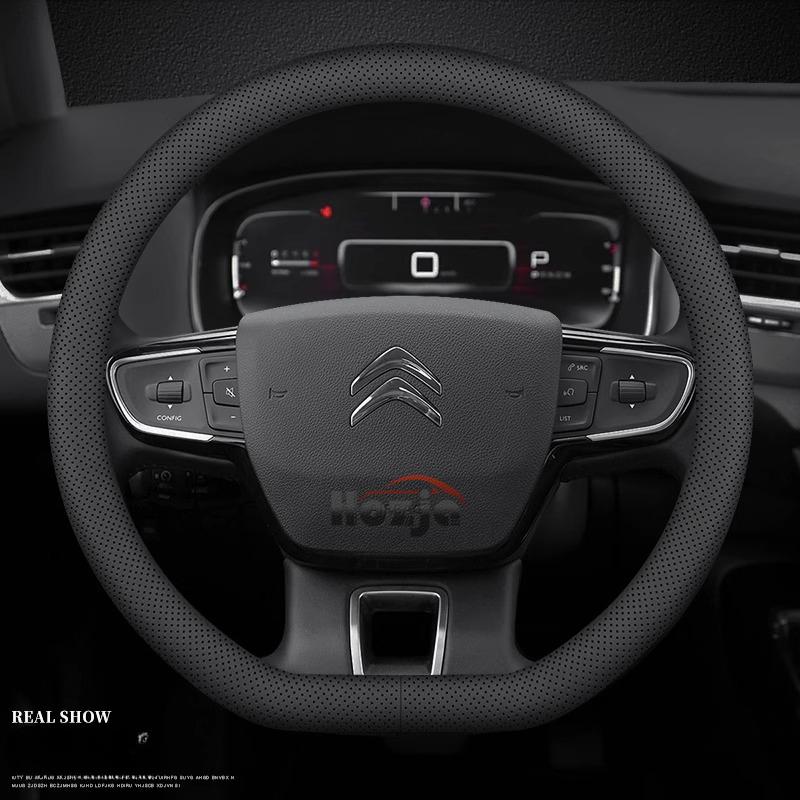 

Car Suede Leather Steering Wheel Cover For Citroen C4 C3 Elysee C3 AIRCROSS Car-Styling Steering Wheel Auto Accessories