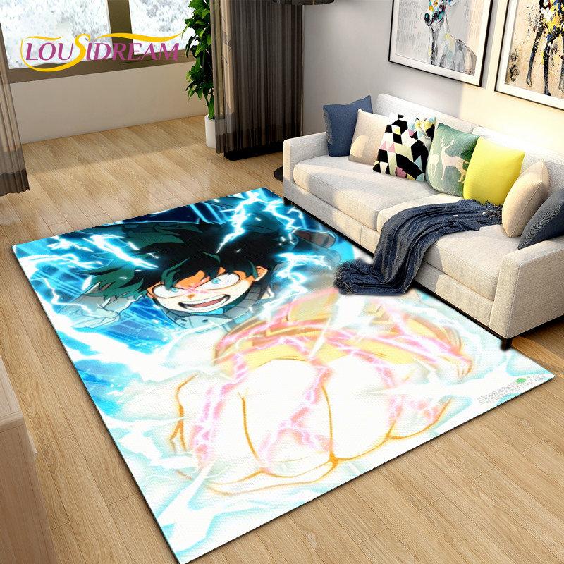 My Hero Academia, Japan Anime Area Koberec,Koberec Koberec do obývacího pokoje Ložnice Pohovka Dekorace rohožky, Protiskluzová podložka pro děti na hraní