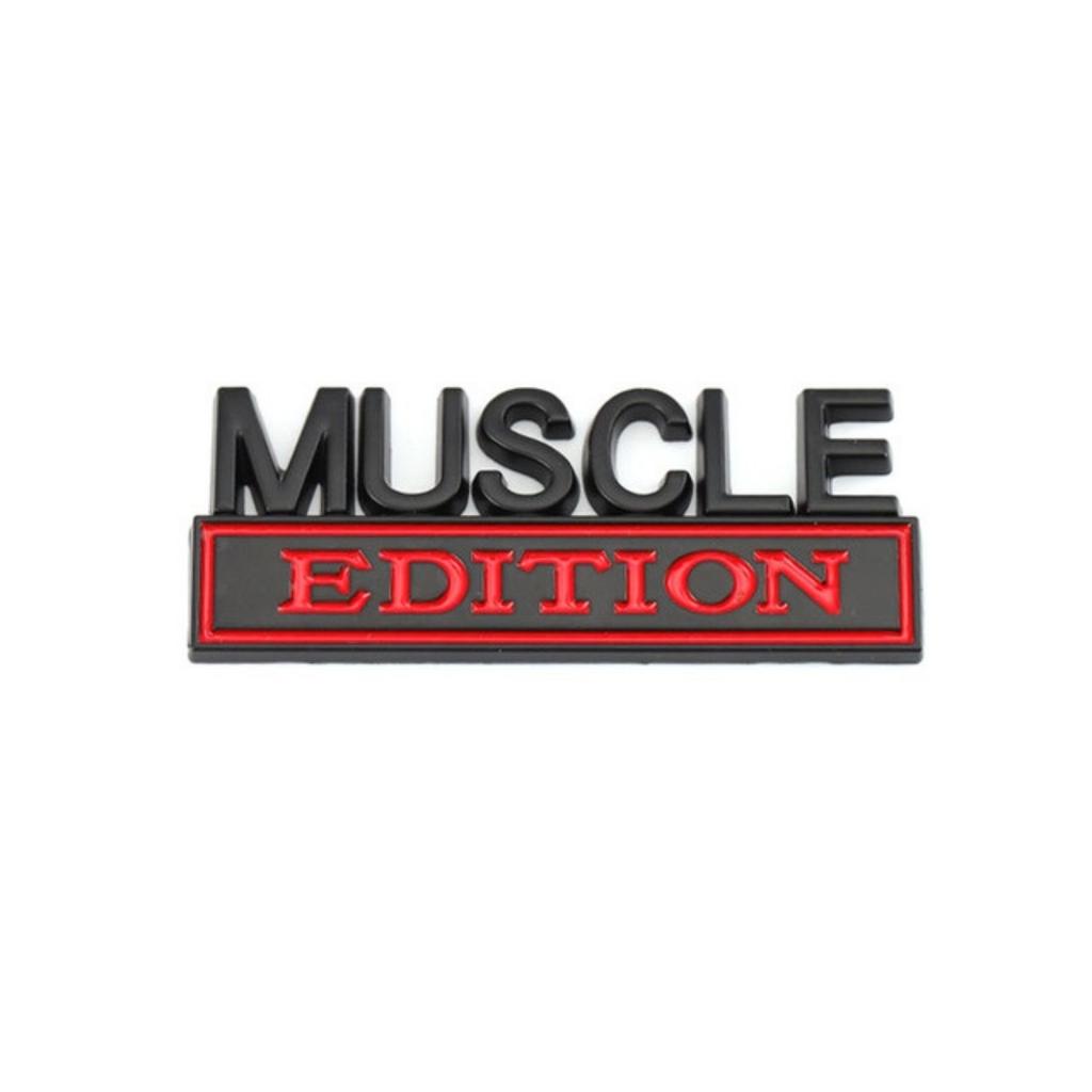 1Pc 3D Metal Muscle Edition Logo Car Front Grille Badge Side Fender Rear Trunk Emblem Sticker Decal
