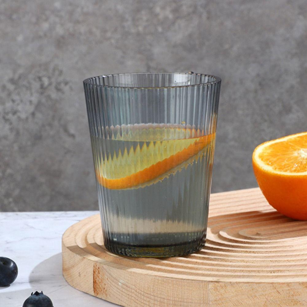 Acrylic Whisky Cup 250ml Juice Cup Household Striped Glasses  Restaurant
