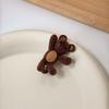 Autumn and Winter Waving Teddy Bear Delicate Compact Hair Clip