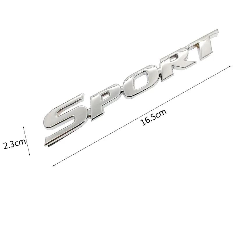3D Metal Chrome Logo Car Sticker SPORT Emblem Badge Door Decal Auto Accessories for Toyota Highlander BMW HONDA Car Styling ahm256