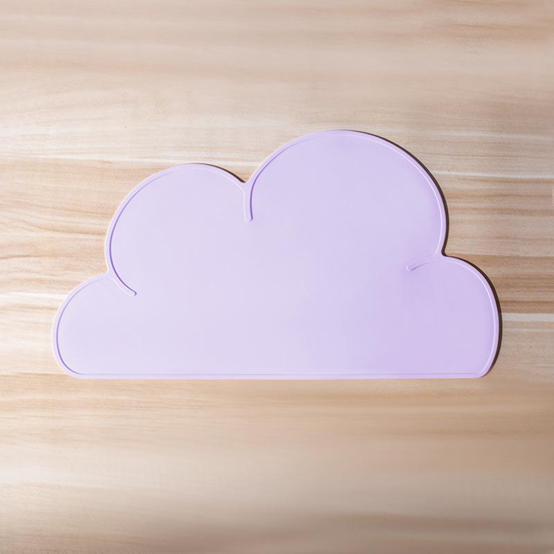1pc Cloud Shape Pet Feeding Mat, Silicone Dog Cat Placemat, Waterproof Non-Slip, Easy to Clean, Pet Bowl Pad for Food & Water