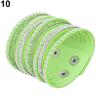 Women's Multilayer Wrap Rivet Rhinestone Suede Cuff Bangle Wristband Bracelet ADM